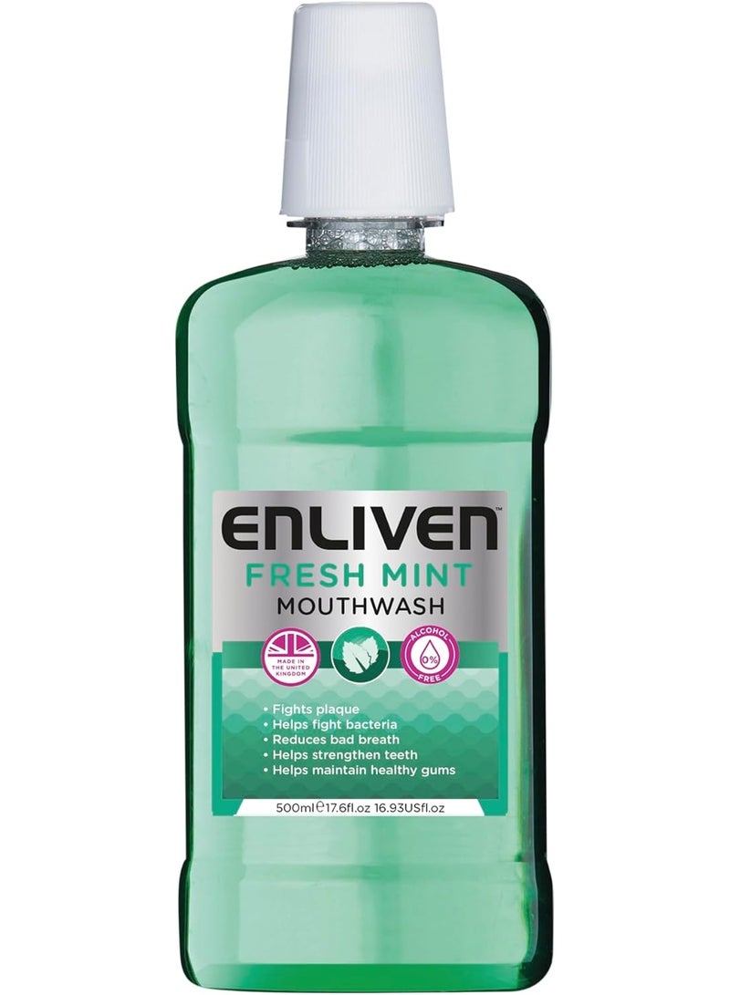 إنليفين غسول الفم بنكهة النعناع المنعش من إنلايفن، 500 مل - Image 1